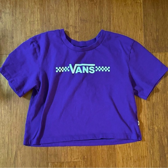 NWOT Vans Funnier Times Violet Crop T-Shirt Women’s Purple Short Sleeve Tee XS - Picture 2 of 5